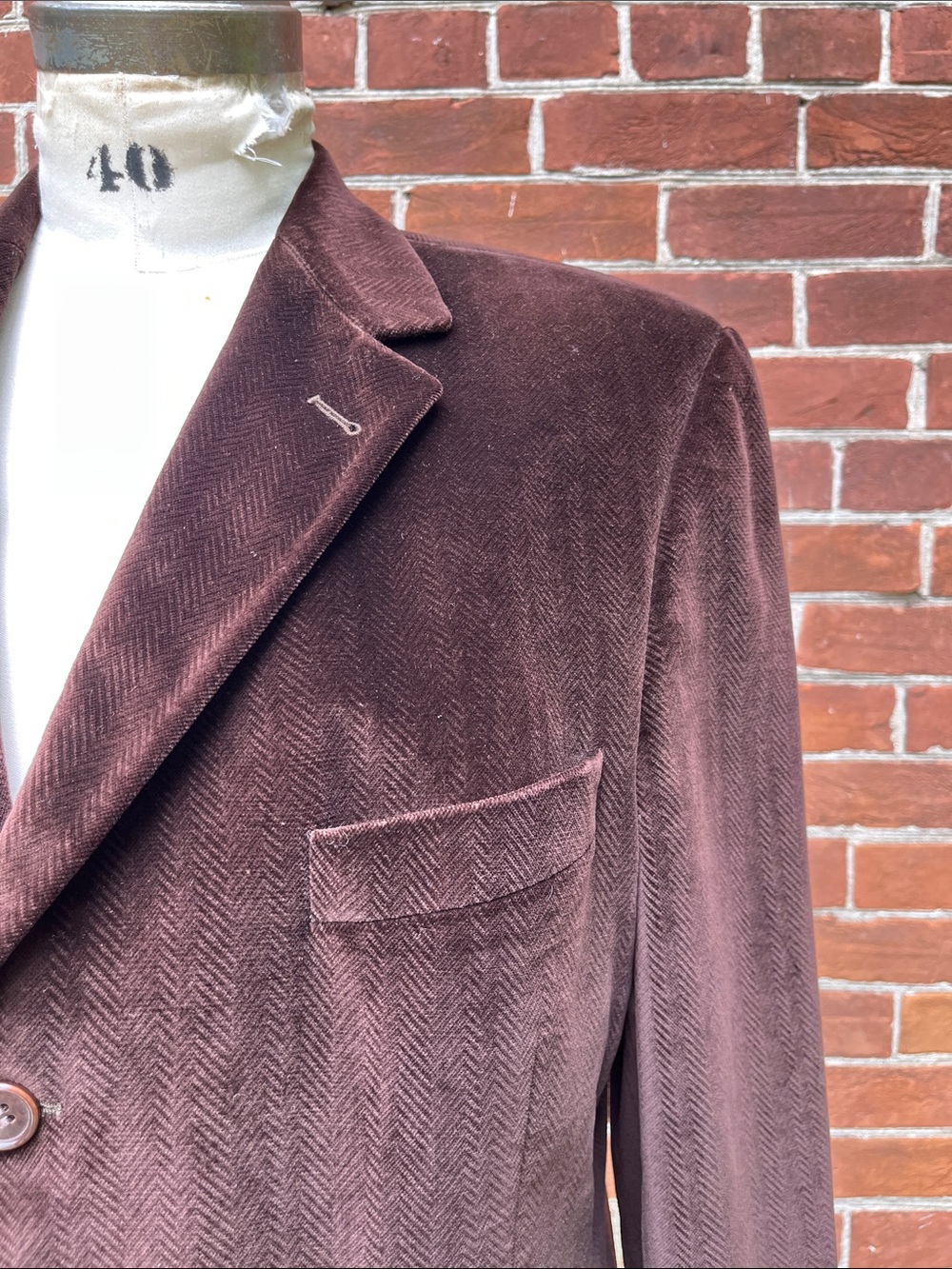 Givenchy Men's Dark Brown Velvet Sport Coat - Picture 2 of 8